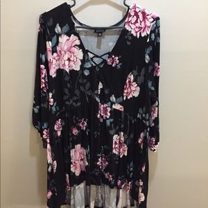 Empire waist floral shirt